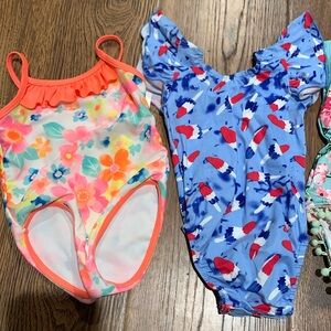 Lot of 6 Girls 12-18 Months Bathing Suits